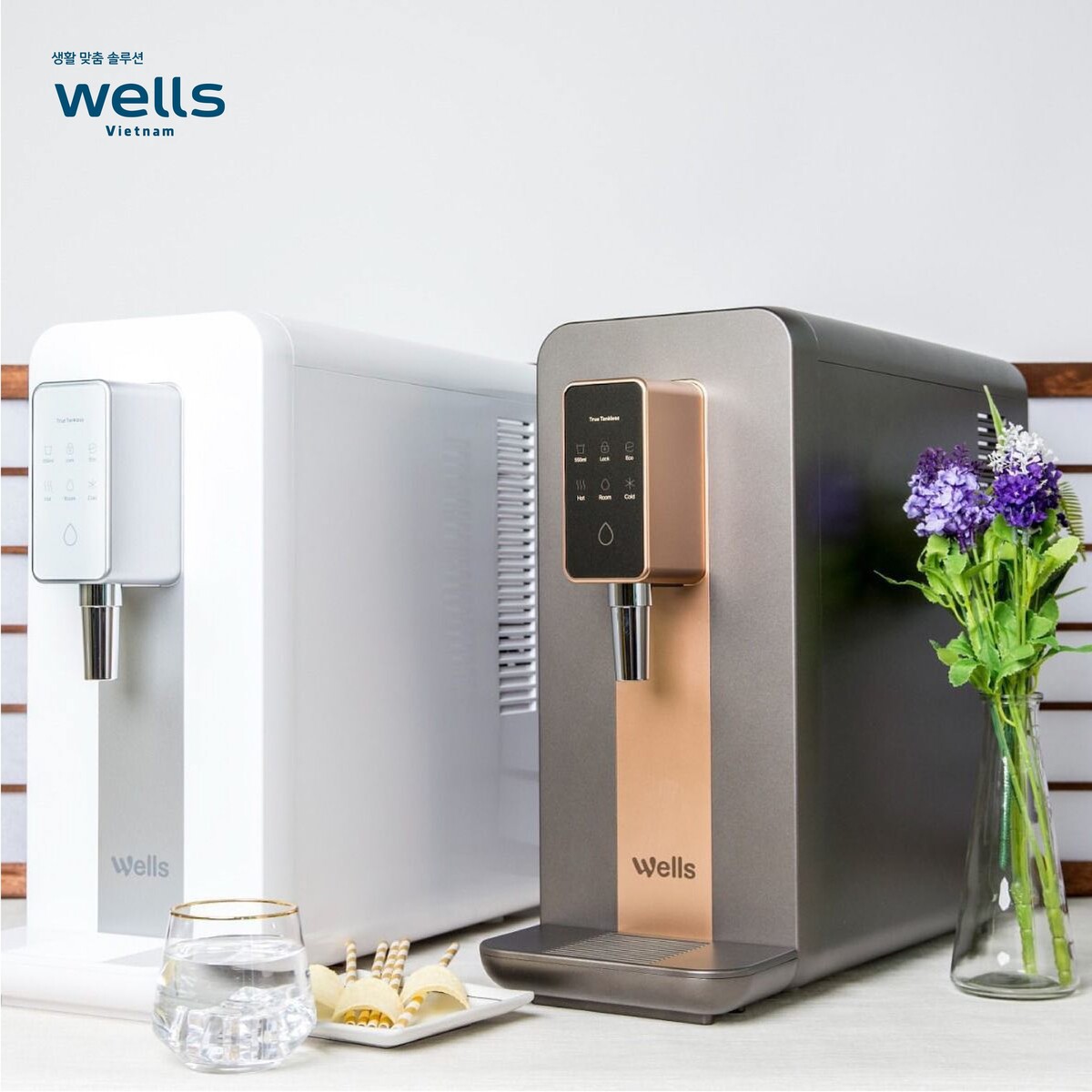 Máy lọc nước nóng lạnh hiện đại nhất Hàn Quốc Wells True Tankless