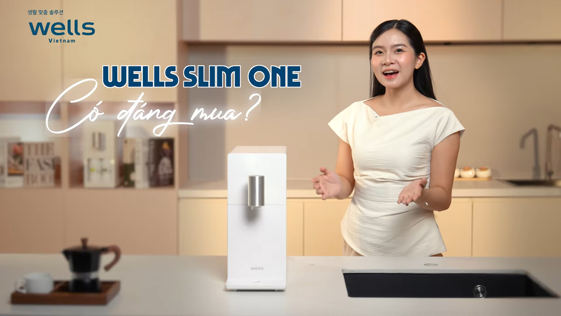 Máy lọc nước để bàn có thiết kế gọn đẹp